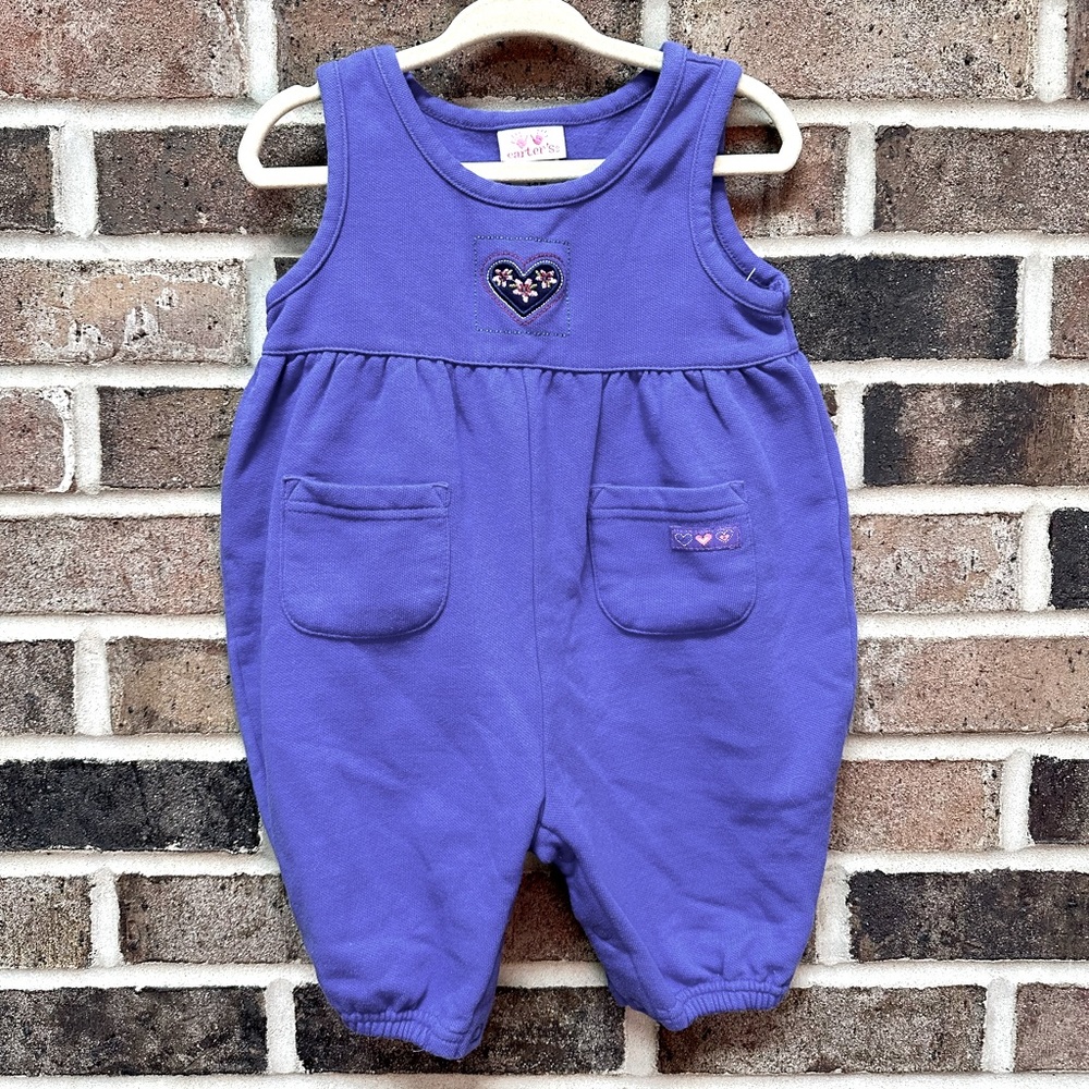 Carter’s Vintage Purple Bubble Romper. New Without Tags. 3/6 month